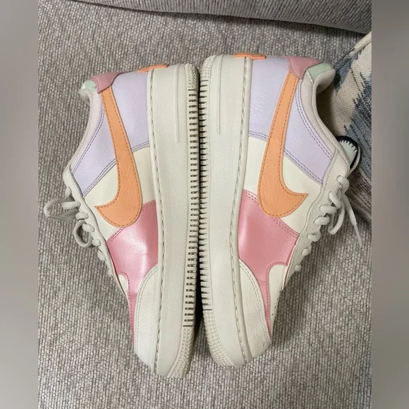 ✨ Nike women’s Air Force 1 Shadow ‘Orange Chalk Pink Glaze’ Size 9 - Picture 5 of 11